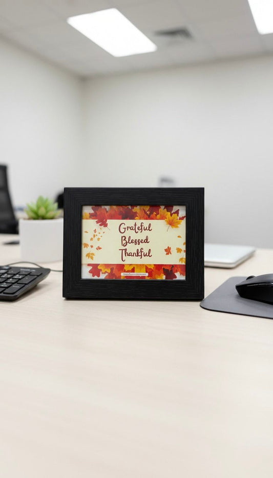 Mini Desk Frame - Grateful Blessed Thankful